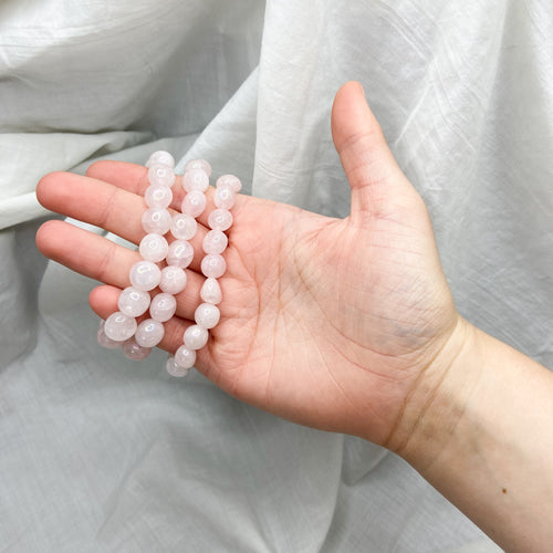 Rose Quartz Aura | Tumble Bracelet