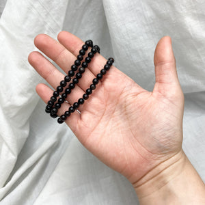 Black Obsidian | Bead Bracelet 6mm