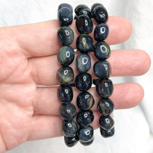 Blue Tiger Eye   | Tumble Bead Bracelet | Crystal Life Australia