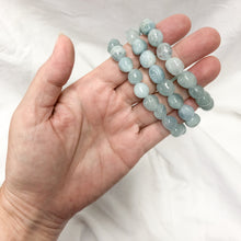 Aquamarine   | Tumble  Bead  Bracelet | Crystal Life Australia
