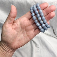 Angelite   | Tumble  Bead Bracelet | Crystal Life Australia