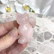 Rose Quartz | CrystalCat Figurine | Crystal Life Australia
