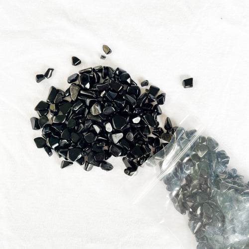 Black Obsidian  Crystal Chips | 250grams | Crystal Life Australia | Crystal Shop | Brisbane