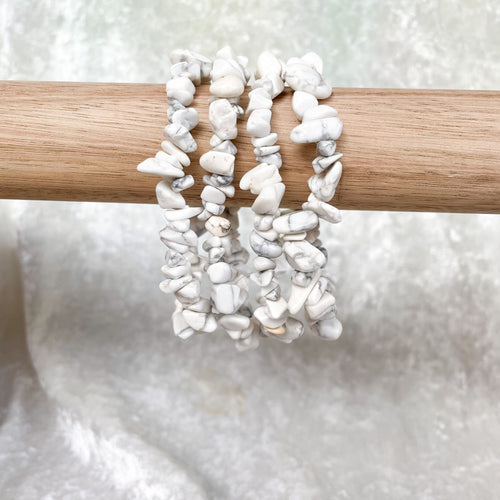 White Howlite | Chip Bracelet | Crystal Life Australia | Crystal Shop | Brisbane