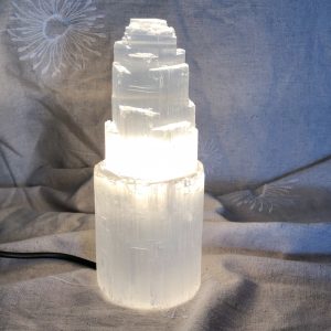 Selenite Tower Lamp | Small 20cm