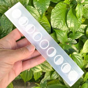 Selenite Purification Bar with Moon Phase Etchings