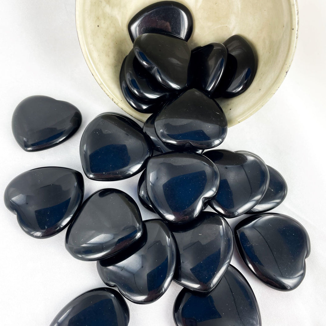 Black Obsidian | Heart 40mm | Crystal Life Australia | Crystal Shop | Brisbane