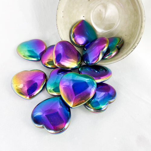 Rainbow Aura | Heart 40mm | Crystal Life Australia | Crystal Shop | Brisbane
