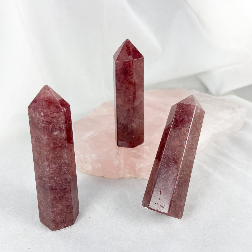 Strawberry Quartz | Tower | Crystal Life Australia | Crystal Shop | Brisbane