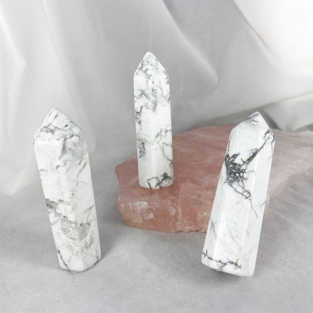 White Howlite | Tower | Crystal Life Australia | Crystal Shop | Brisbane