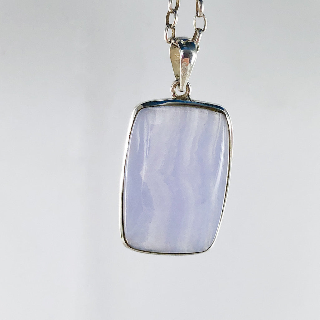 Blue Chalcedony | Sterling Silver Pendant | Ajna Jewels & Gems | Crystal Shop | Brisbane | Australia