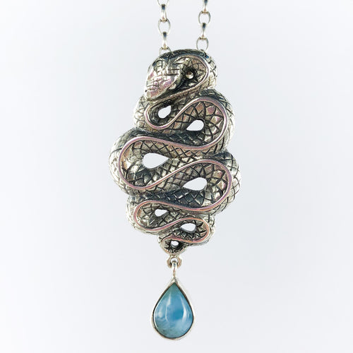 Larimar Snake  | Pendant  |Ajna Jewels & Gems | Crystal Shop | Brisbane | Australia