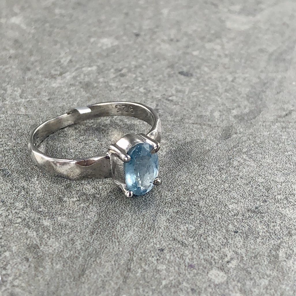 Aquamarine | 925 Sterling Silver Ring | Ajna Jewels & Gems | Crystal Shop | Brisbane | Australia