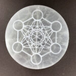 Selenite | Metatrons Cube Charging Plate Round 10cm