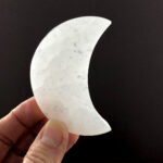 Selenite Charging Plate | Crescent Moon 7cm | Cleanse * Charge * Amplify